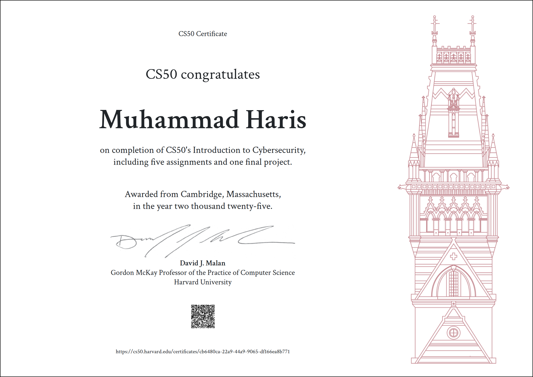 CS50 Introduction to Cybersecurity